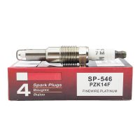 หัวเทียนทองคำขาวมอเตอร์ PZK14F SP-546 4ชิ้นสำหรับรถฟอร์ดการสำรวจ F150 F250 PZK-14F SP546 CYFS-12Y-5 SP515 SP 546 PZH14F