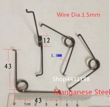 【❖New Hot❖】 zhongkouj558251 คุณภาพสูงเหล็กแมงกานีส2วงขนาด1.5*12*43มม. อุปกรณ์สปริงแรงบิดสปริงหมุนได้