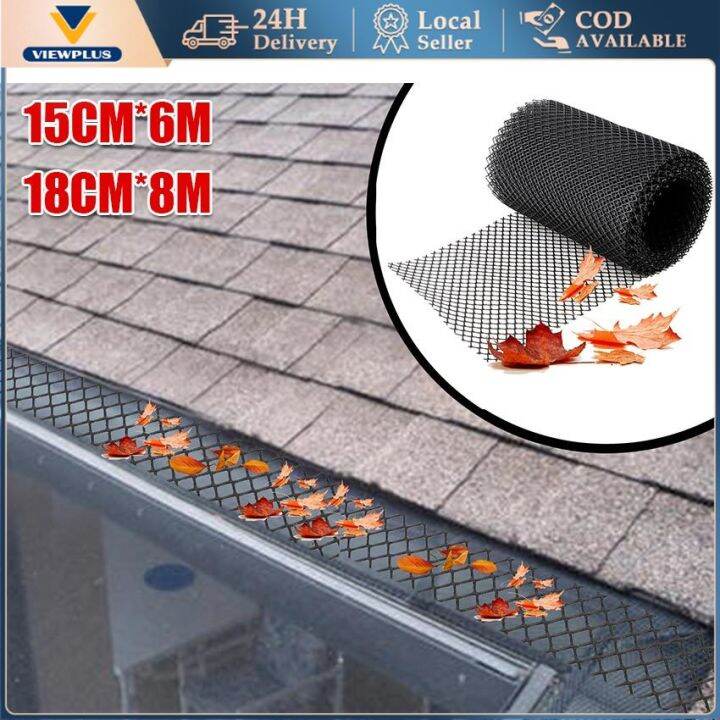 6/8m Plastic Gutter Guard Mesh Leaf Protection Mesh Gutter Guards Roll