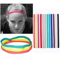 1 Pcs Women Sweatbands Football Yoga Pure Hair Bands Anti-slip Elastic Rubber Thin Sports Headband Men Hair Accessories Headwrap