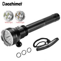 Diving Flashlight 3xXHP70.2 Yellow/White Light Underwater Tactical 26650 Dive Torch 100M Waterproof Led Scuba Light Lamp Diving Flashlights