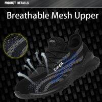 [Cungel 36-47 breathable Safety Shoes Anti-smashing Anti-puncture Lightweight Safety Work Shoes