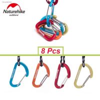 ♣ﺴ 8 Pcs D Shape Camping Carabiner Camping Equipment 4cm Aluminum Hook Clip Holder Key Chains Multifunctional Mini Buckle Hook