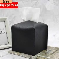 Leather Tissue Box Retro Tissue Box PU Leather Square Tissue Box Cover Car Home Living Room Bedroom Kitchen DesktopDecoration Tissue Holders