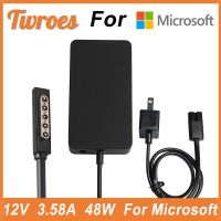 โต๊ะ Charger Adaptor พลังงาน12V 3.58A 48W สำหรับแล็ปท็อป Microsoft พลังงานคอมพิวเตอร์โน้ตบุ๊ก Sur Pro2 1 RT ที่ชาร์จแล็ปท็อปคุณภาพสูง