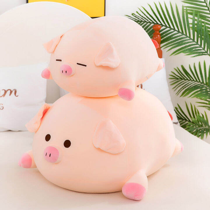 hot-ของเล่นตุ๊กตาหมูรักที่นิยมในโลกออนไลน์ตุ๊กตาหมูวางหมอนนุ่มขนาดใหญ่ตุ๊กตาหมูลูกโป่งตุ๊กตาผ้าของขวัญขายส่ง