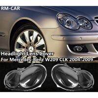 ฝาปิดเลนส์ไฟหน้ารถไฟหน้าคู่เคสกันกระแทกสำหรับ Mercedes-Benz W209 CLK 2-ประตู2003-2009 Headlamp กรอบกระจก