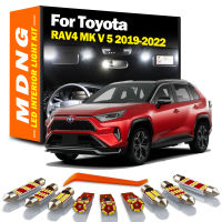 MDNG 8ชิ้นสำหรับโตโยต้า RAV4 MK V 5 2019 2020 2021 2022ยานพาหนะโคมไฟ LED ภายในโดมแผนที่ลำต้นแสงชุดรถยนต์หลอดไฟ Led C An BUS