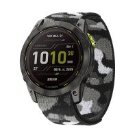 สำหรับนาฬิกาไนลอน Garmin Fenix 7X แถบรัดตะขอและห่วง (สีแดง) (ขายดี)