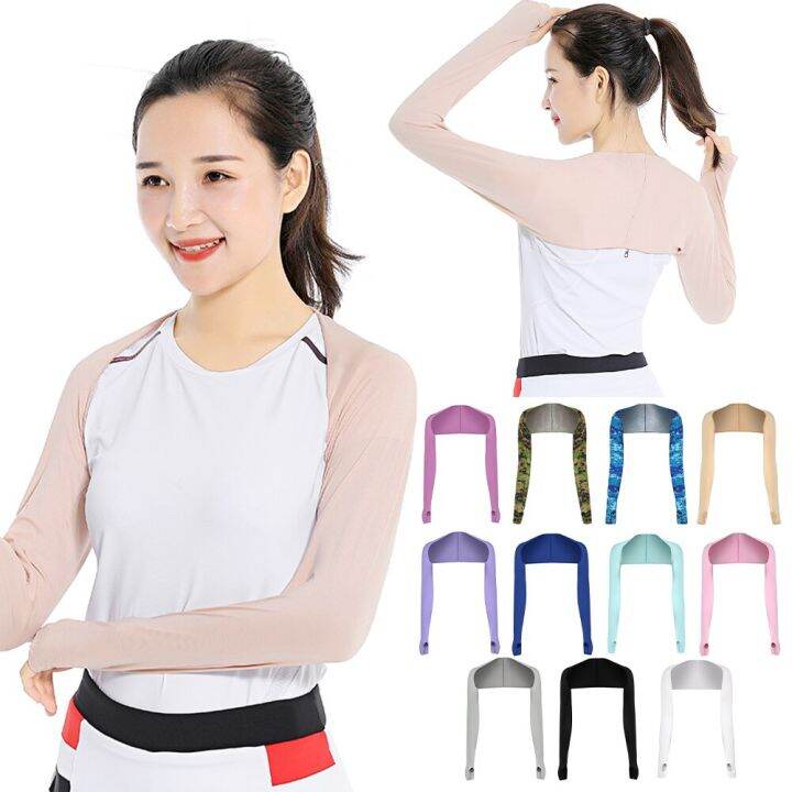 new-women-shawl-cuff-gloves-golf-shawl-sleeves-ice-silk-sunscreen-sleeves-summer-uv-protection-clothing-for-outdoor-arm-sleeve-towels