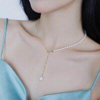 2021 New Elegant Natural Baroque Pearl Chain Necklace For Woman‘s Sexy Neck Chain Accessories For Korean Fashion Jewelry Girls