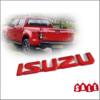 os อุปกรณ์เสริมรถยนต์ โลโก้ติดรถยนต์ สีแดง​ โลโก้​ ISUZU​ สีแดงติดท้ายรถยนต์​ D-MAX  อีชูชุราคาดีที่สุด จบในที่เดียว