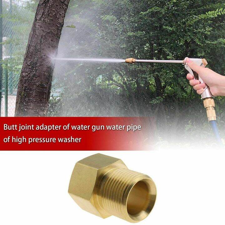 M22 15mm Male To M22 14mm Female Metric Adapter Brass Pressure Washer
