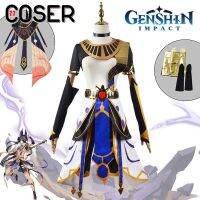 【COSER 77】Ag1 Genshin Impact Cyno เสื้อแจ็กเก็ตคอสเพลย์ วิกผม หมวก และกางเกง ชุดยูนิฟอร์ม สําหรับปาร์ตี้ฮาโลวีน