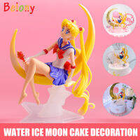 Belony Sailor Moon เค้กตกแต่งตุ๊กตาขยับแขนขาได้ของเล่น Figurine สำหรับวันเกิดคริสต์มาสปาร์ตี้เค้ก