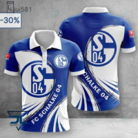 style1 Summer 2023 new ARRIVE design F.C Schalke 04 3D high-quality polyester quick drying 3D polo shirt, style32xl (contact online for free customization of name) high-quality