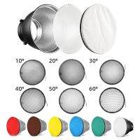 7 inch Bowens Mount Standard Reflector Diffuser Lamp Shade Dish + 102030405060 degree Honeycomb Grid for photo studio