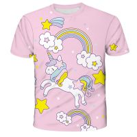 Unicorn Boys T-shirt Unicorn Boys T-shirt Summer Short sleeve clothing