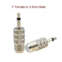 1PCS F Female Jack to 3.5mm Mono 1/8 Male Plug RF Coaxial Adapter RF Connectors FM Antenna Connector