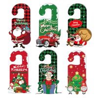 6Pcs Christmas Doorknob Hanger Decoration Christmas Doorknob Ornament Sign Christmas Door Handle Pendant Easy to Use