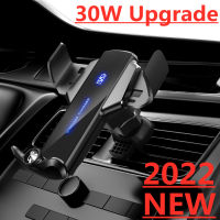 CW30W Qi Wireless Car Charger สำหรับ 13 12 11 X Pro Max Samsung Xiaomi Magnetic Fast Charging Station ที่วางศัพท์ในรถยนต์ Mount