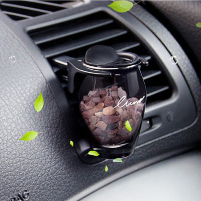 Zeolite น้ำหอม Vent Clip Diffuser ภายในรถ Air Freshener Aroma Glass Jar Auto Accessorie มะนาวจัสมิน Ocean น้ำหอม-dliqnzmdjasfg