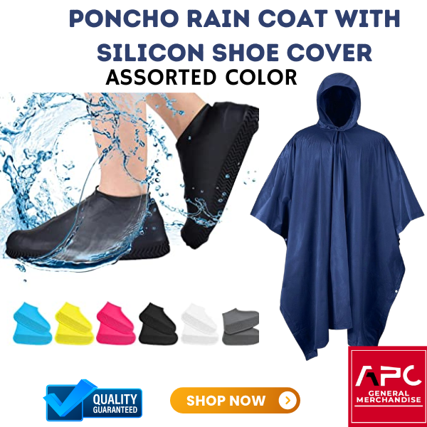 APC] ASSORTED COLOR Unisex Water Proof Rain Boots Shoes Cover