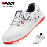 PGM Women Golf Shoes Waterproof Anti-skid Womens Light Weight Soft Breathable Sneakers Ladies Knob Strap Sports Shoes XZ242