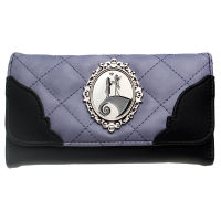 Metal Badge Female Wallets Purple Quilted Women Purse 6019