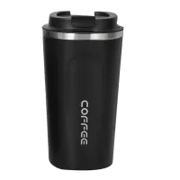 510Ml Smart Temperature Bottle Double Wall Vacuum Mug for Coffee LED Temperature Display Thermal Mug Insulated Tumbler Thermic Cup Black