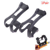 CHANGDA A Pair New Cycling Bicycle Bike Strapless Toe Pedal Clips Half Clips Black