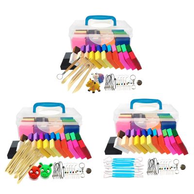 24 Colors Polymer Molding Clay Set Oven Baking Kit with Sculpting Tool DIY Craft