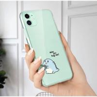 เคสโทรศัพท์คู่รัก แบบซิลิโคน เคสไอโฟนคู่ ลายการ์ตูนไดโนเสาร์ ip สำหรับ Iphone X Xs 6 7 8 12ProMax 12 13 14 XR XS MAX ip11 case เคสโทรศัพท์คู่