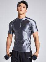 100  Original ! OMG [Future Technology Series] Training elastic quick-drying tight-fitting fitness clothes mens running sports T-shirt high elasticity