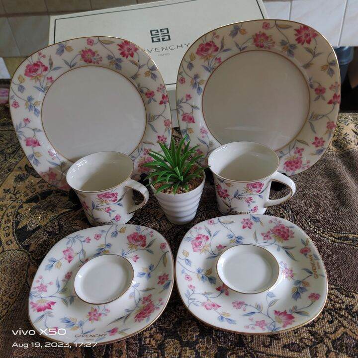 Givenchy Tea or Coffee Cups and Saucer Trio Set Lazada PH