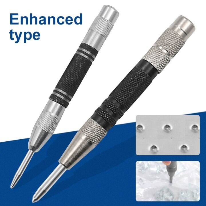 Automatic Center Pin Punch Spring Loaded Marking Starting Holes Tool