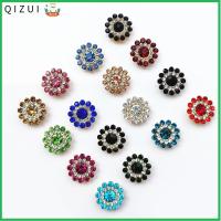 QIZUI 10PCS 14mm งานฝีมือ DIY เครื่องประดับหมวก ที่เป็นประกาย หินแก้วคริสตัล พลอยเทียม ตกแต่งเสื้อผ้า ปุ่ม