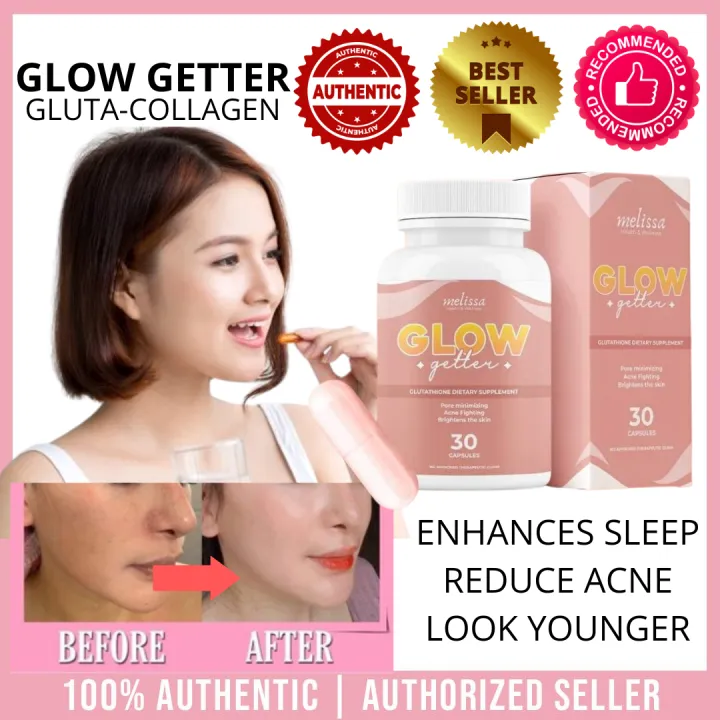 Glow Getter Japan LGlutathione Capsule with Collagen , Zinc, Vitamin C
