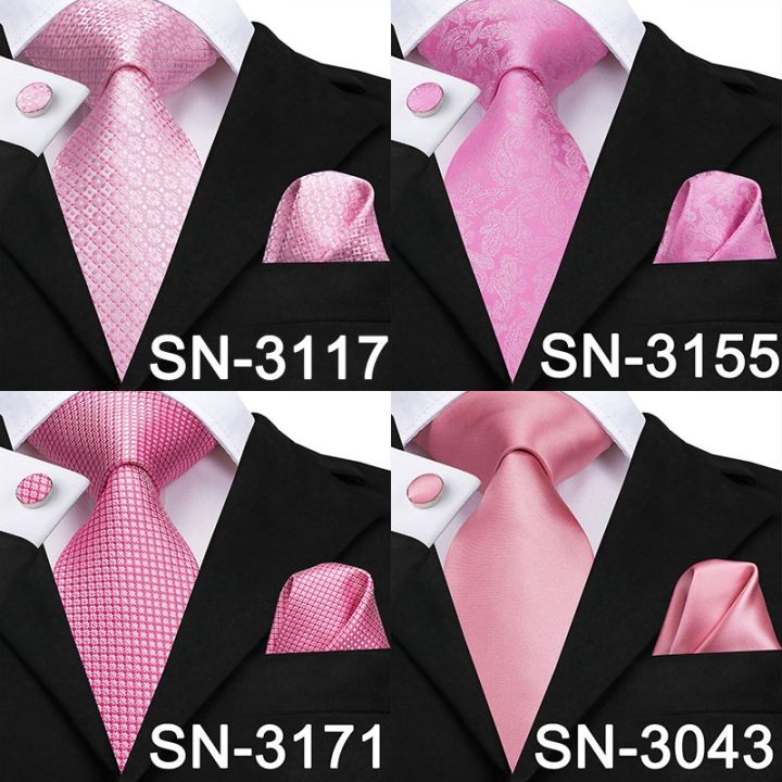 hi-tie-silk-men-tie-peach-pink-floral-wedding-necktie-for-men-luxury-necktie-handkerchief-cufflink-fashion-design-business
