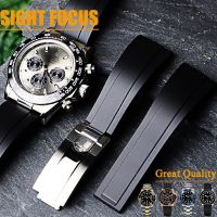 ♔ 20mm 21mm Watchband for Rolex Yacht Master GMT II Submariner Daytona Cosmograph Deep Sea Rubber Watch Band Strap Sea Dweller Sky