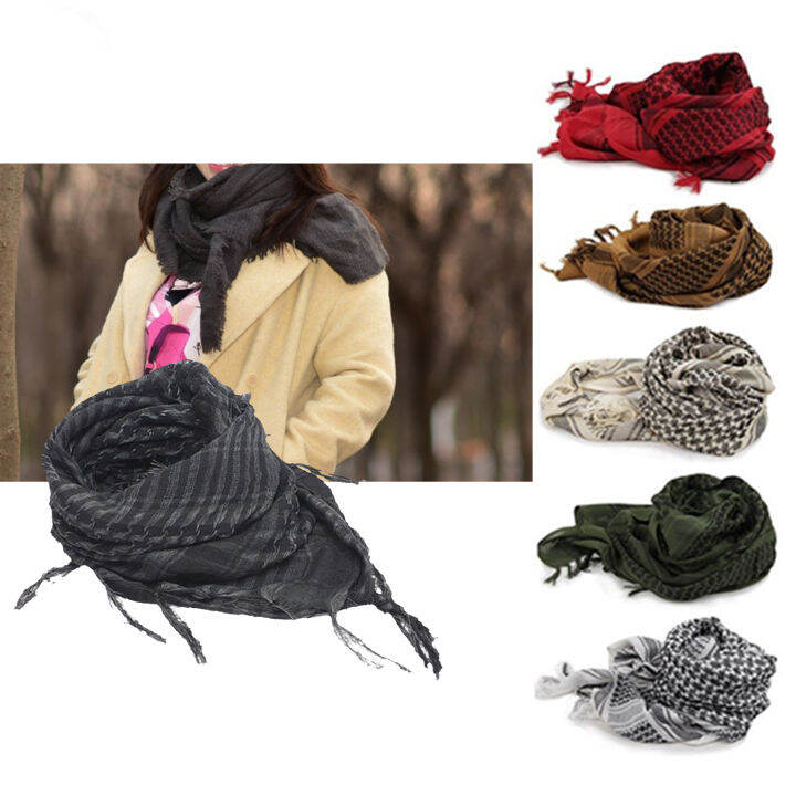 Foulard Léger Coton à Franges Cocila - Style Chèche Unisexe, Pour Plein Air, Camping, Déco, Cadeau (beige, Bleu/blanc…)
