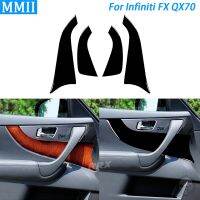 สำหรับ Infiniti FX 2009-2013 QX70 14 + เปียโนสีดำแผงที่เท้าแขนด้านในประตูแผ่นครอบสติกเกอร์อุปกรณ์เสริมตกแต่งภายในรถ