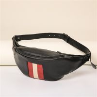 Male Fanny Pack Man Belt Pouch Street Hip Bag High Capacity Banana Bags Leather Waist Bag Fashion Brand Chest Pack Purse