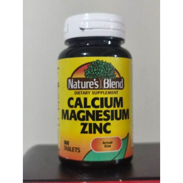 Natures Blend Calcium Magnesium Zinc 100 Tablet Vitamin Bone Teeth Health D Multivitamin 0755