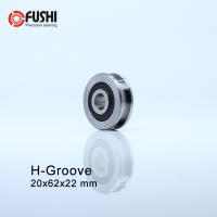 H Groove Bearing ( 1PC ) 20*62*22 mm Steel Bearing Rollers H185 H106 Slide Guide Bearings U Wheel Pulley