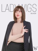 LADYWIGS วิกผมบ๊อบสั้น มีหน้าม้าปัดข้าง ความยาว 35 cm. วิกผมไหมเกาหลีเกรดพรีเมียม KL001