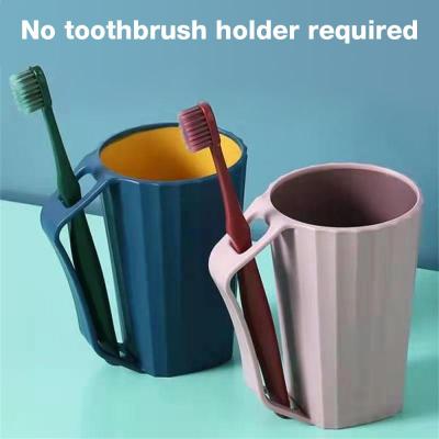 ร้อน1 ~ 20ชิ้นน้ำยาบ้วนปากแปรงฟันถ้วยสองสีถ้วยฟันสไตล์นอร์ดิกมัลติฟังก์ชั่แก้วฟันอุปกรณ์ห้องน้ำ