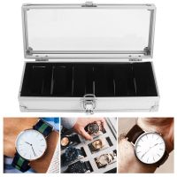 LALOVE 6 Grid Insert Slots Jewelry Watches Display Storage Box Case Aluminium Watch Box Jewelry Decoration organizer