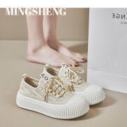 Mingsheng Women s shoes, knitted casual shoes, Korean version running shoes