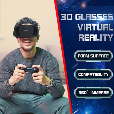ชุดหูฟัง VR Virtue Reality Glasses แว่นตา3D Virtual Reality Blue Ray หน้าจอทรงกลมปกป้องดวงตาสำหรับภาพยนตร์วิดีโอเกม
